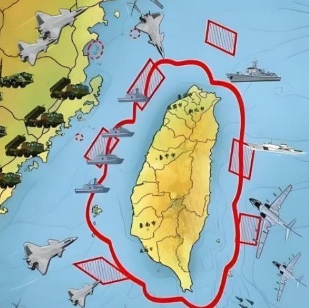 中国现在围岛，已经跟台湾地区没有关系了！只要老美敢出动航母或军舰支援台湾当局，大