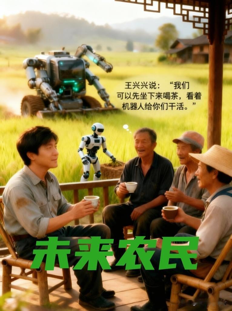 不怕机器人抢饭碗，未来的农民🧑‍🌾只有喝茶聊天？宇树科技创始人王兴兴预言