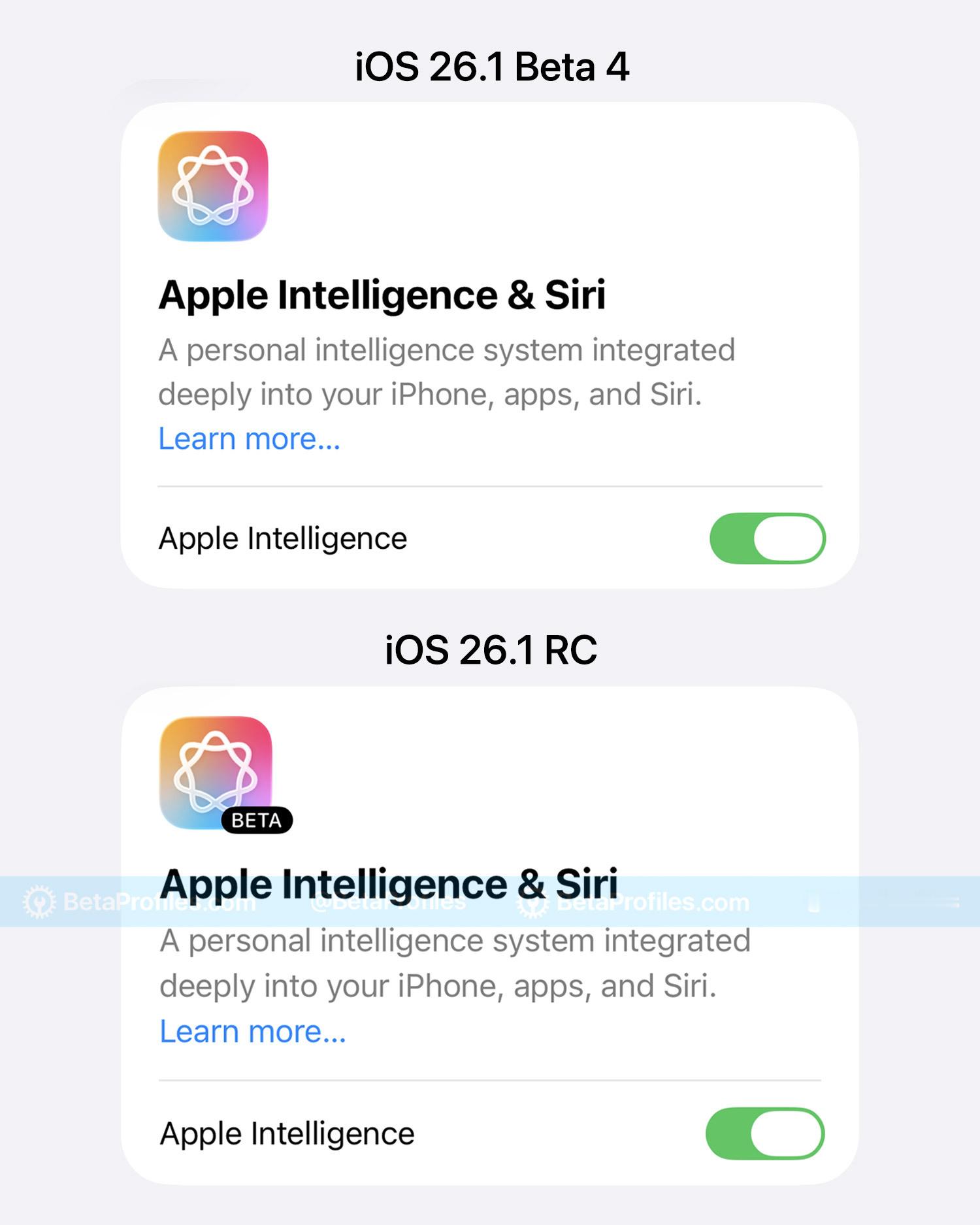 果然是你啊……阿果！！！iOS26.1RC又把AppleIntellige