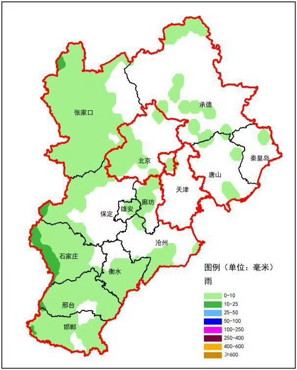 【河北天气实况】据气象数据统计，24日7时-25日7时，张家口、承德北部、保定西