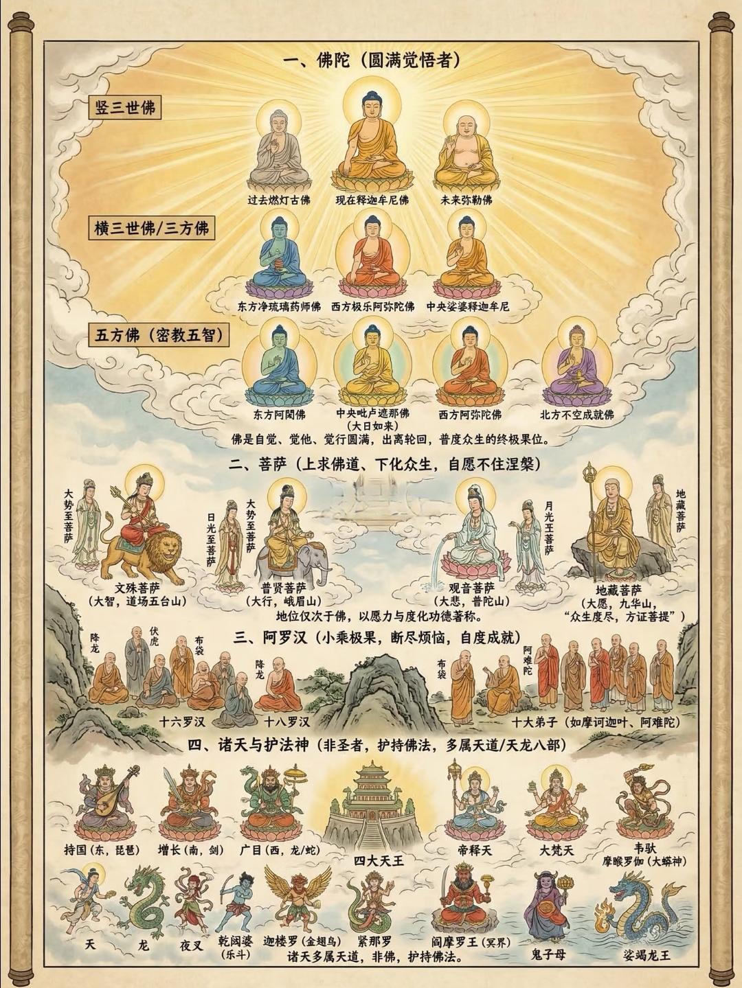 神话故事中，佛教的体系