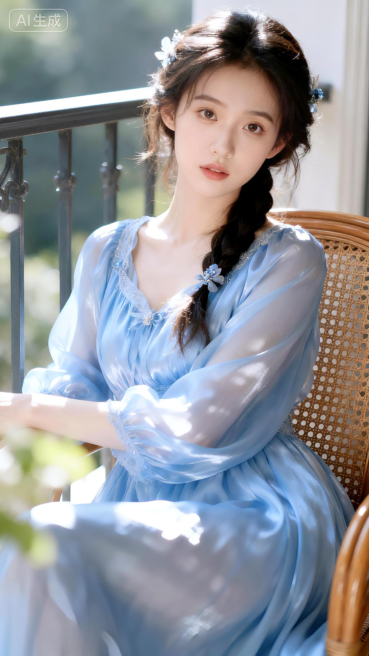 晨光在藤椅边流淌，丝裙勾勒慵懒轮廓，她凝眸时连风都变安静。清新脱俗的女孩子是什么