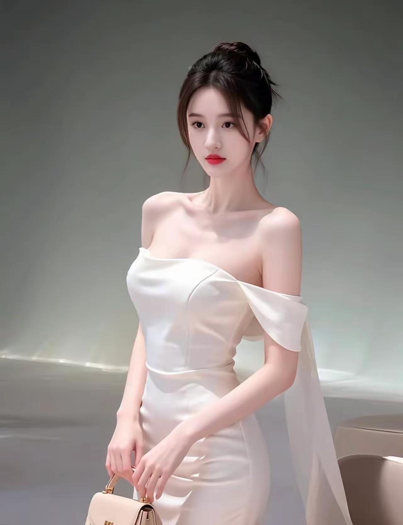 优雅白裙，气质动人，尽显女性魅力！