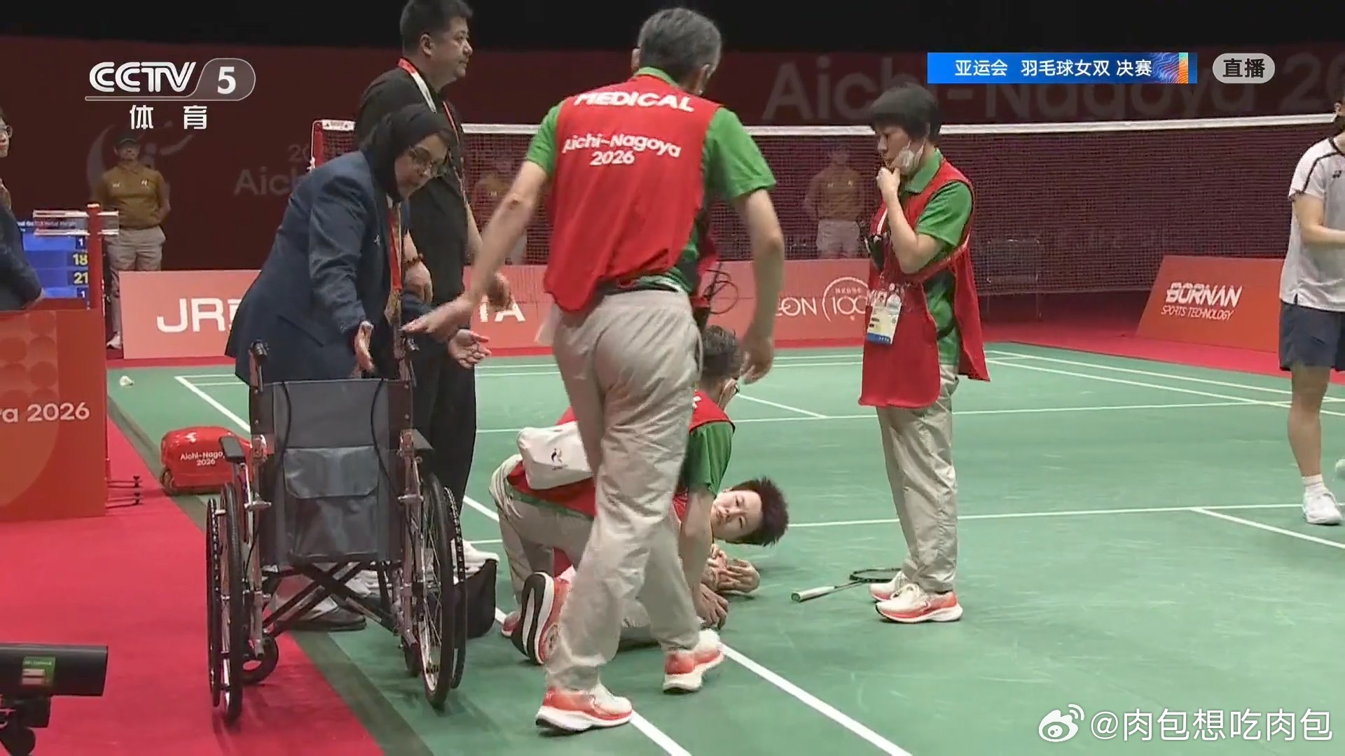 中国羽毛球队亚运会羽毛球名古屋亚运会羽毛球女双决赛，刘圣书/谭宁迎战韩国李绍希/