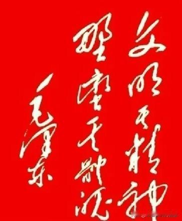 大家来看看这幅字！除了“毛泽东”仨字，其他我全认不出来了，有认识的朋友吗？都