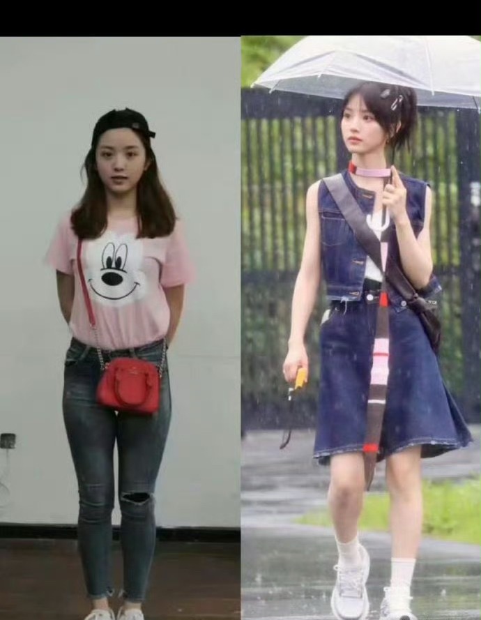 别的不说。。当明星这个身材变化就得吃多少苦