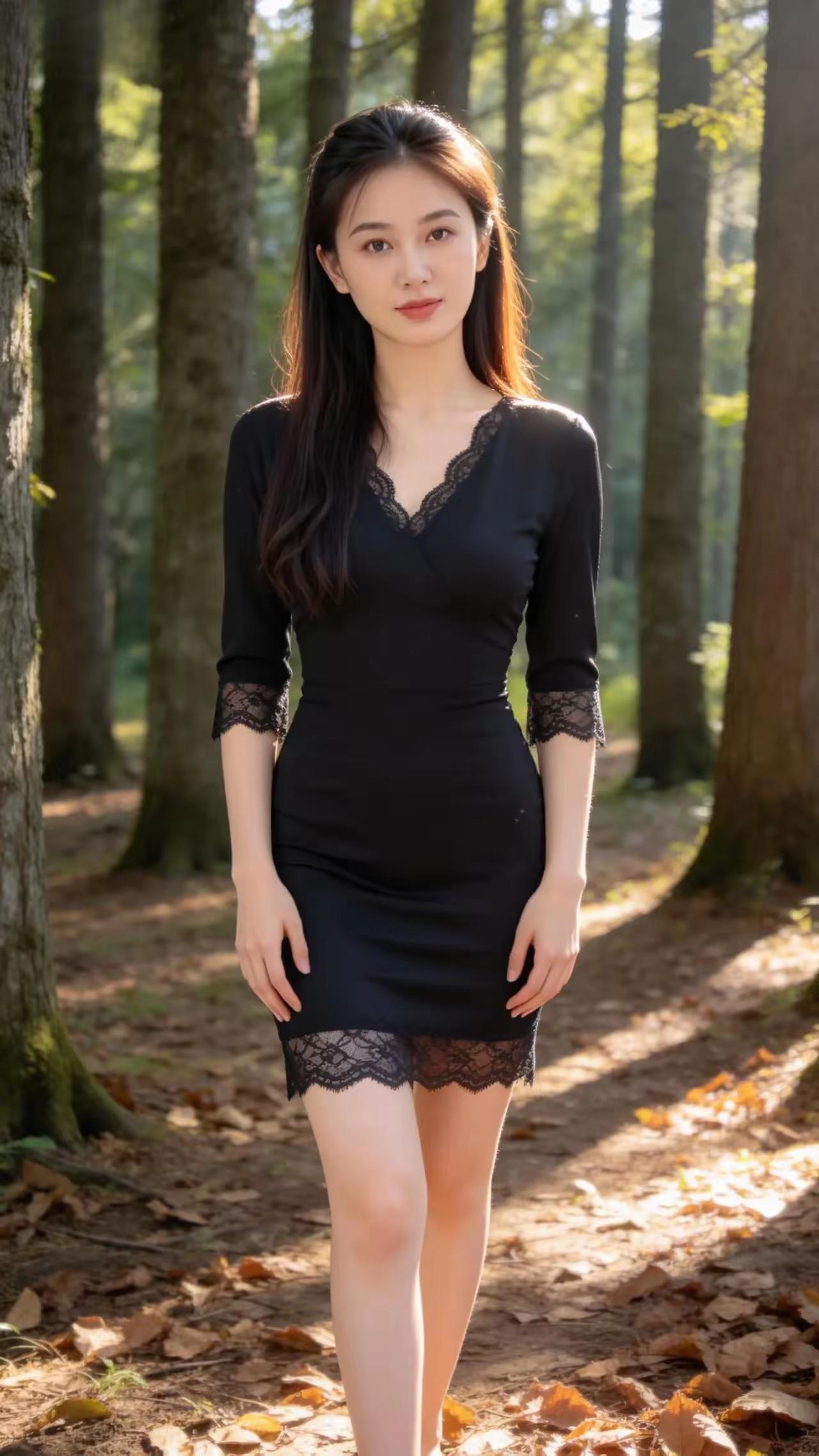 林间幽径，静待佳人归。