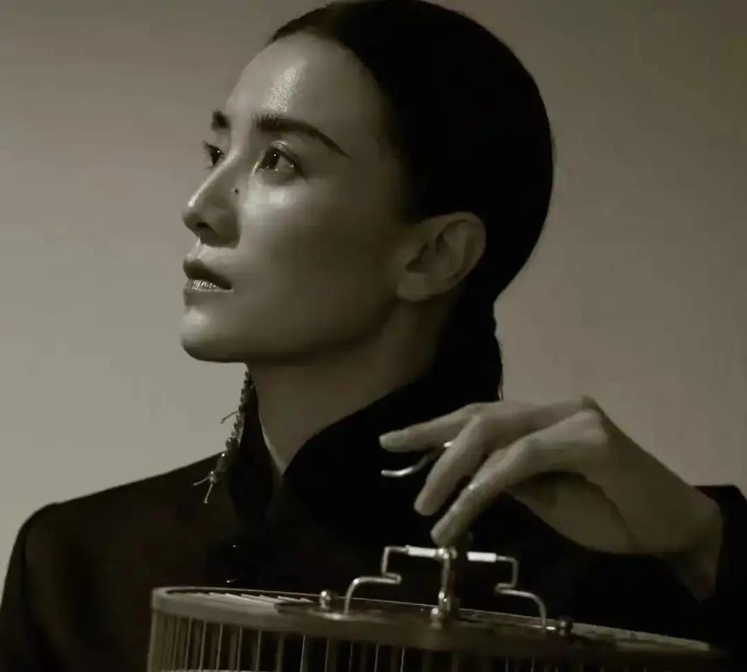 宋佳今晚红毯造型直接把我看呆。她穿一身改良旗装，领口立得笔直，下摆绣满暗金云