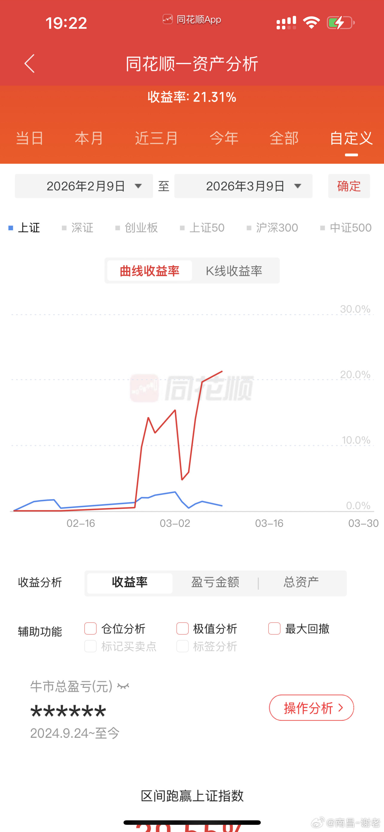 今年年后以来有这收益知足了，稳一手再说