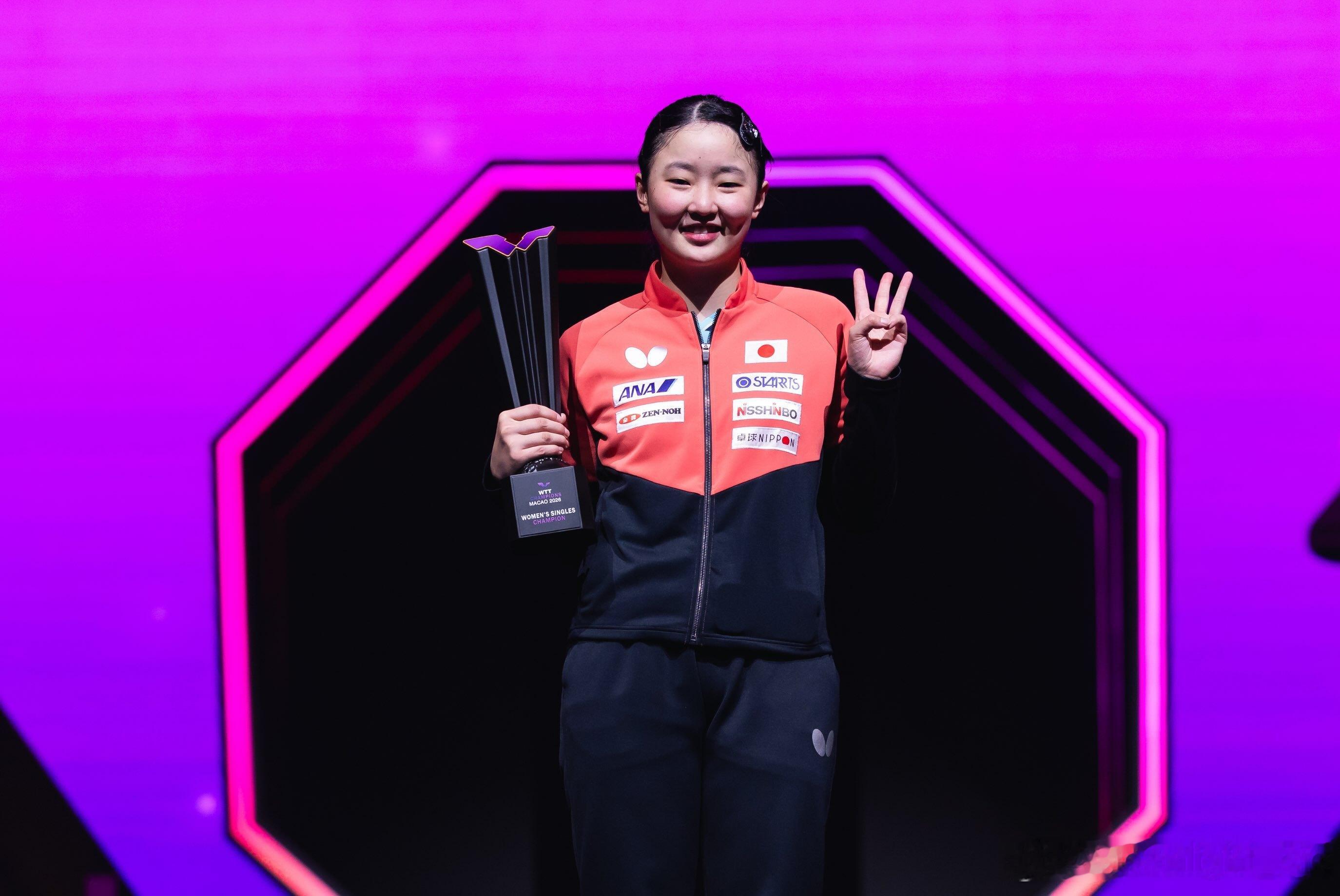 张本美和：我成功在WTT澳门冠军赛中夺冠了🏆今年第一次在冠军赛中夺冠之后，