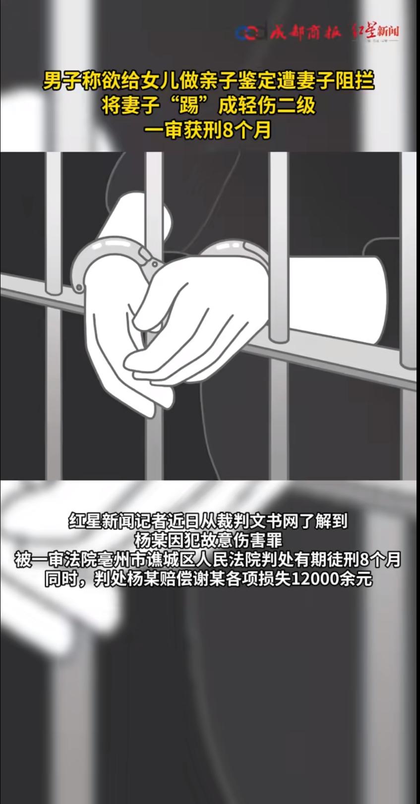 一则令人揪心的新闻引发热议：一名男子因妻子拒绝亲子鉴定，竟对妻子拳脚相加，致其轻