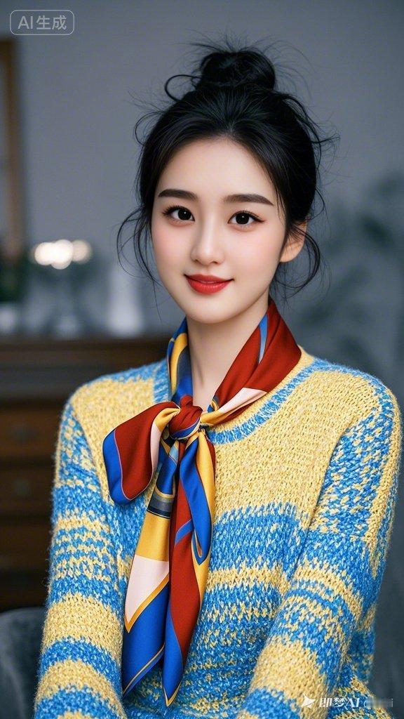 这位小姐姐真可爱，笑容好甜！