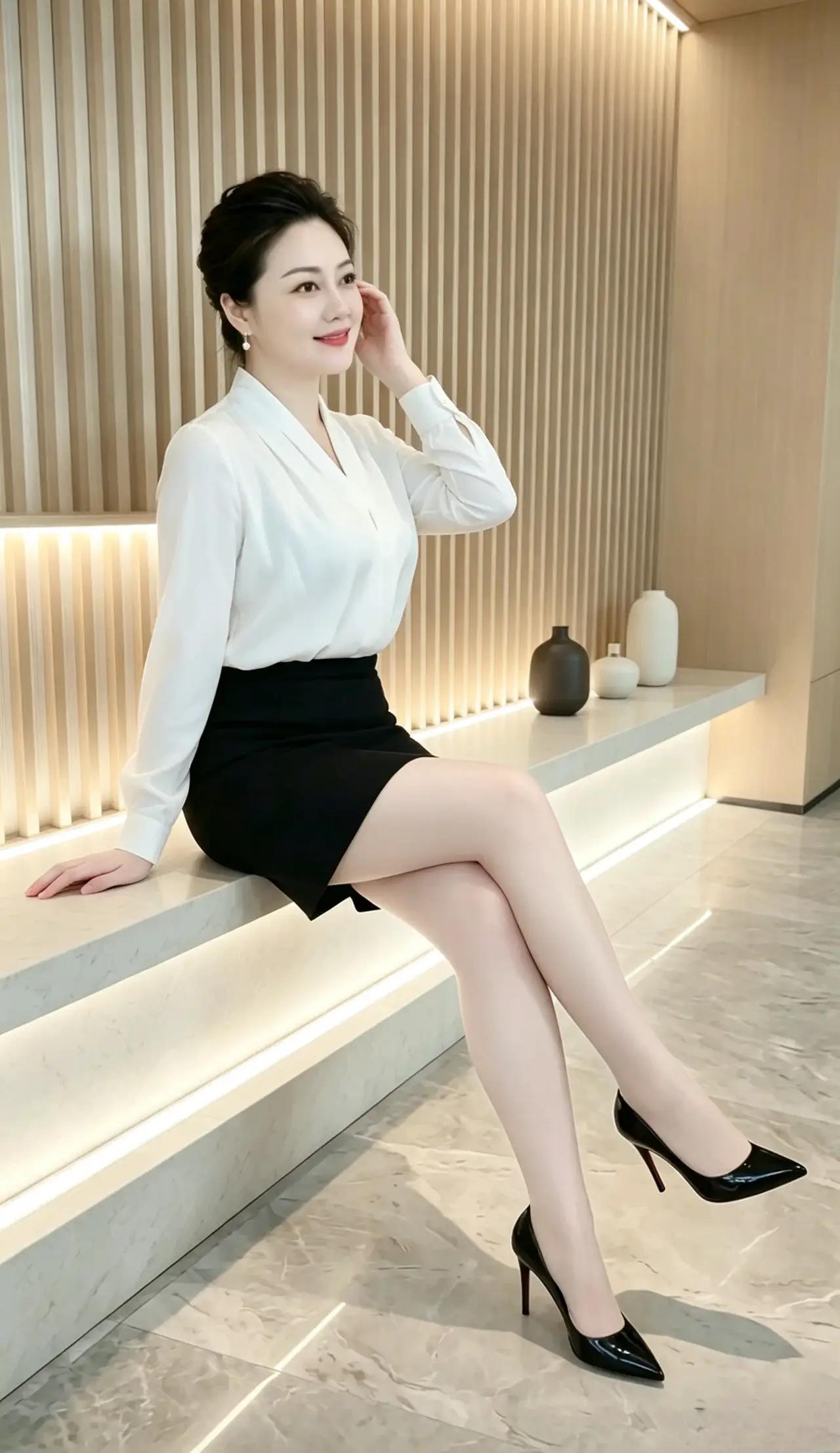 素衫倩影，清清爽爽，很有韵味。