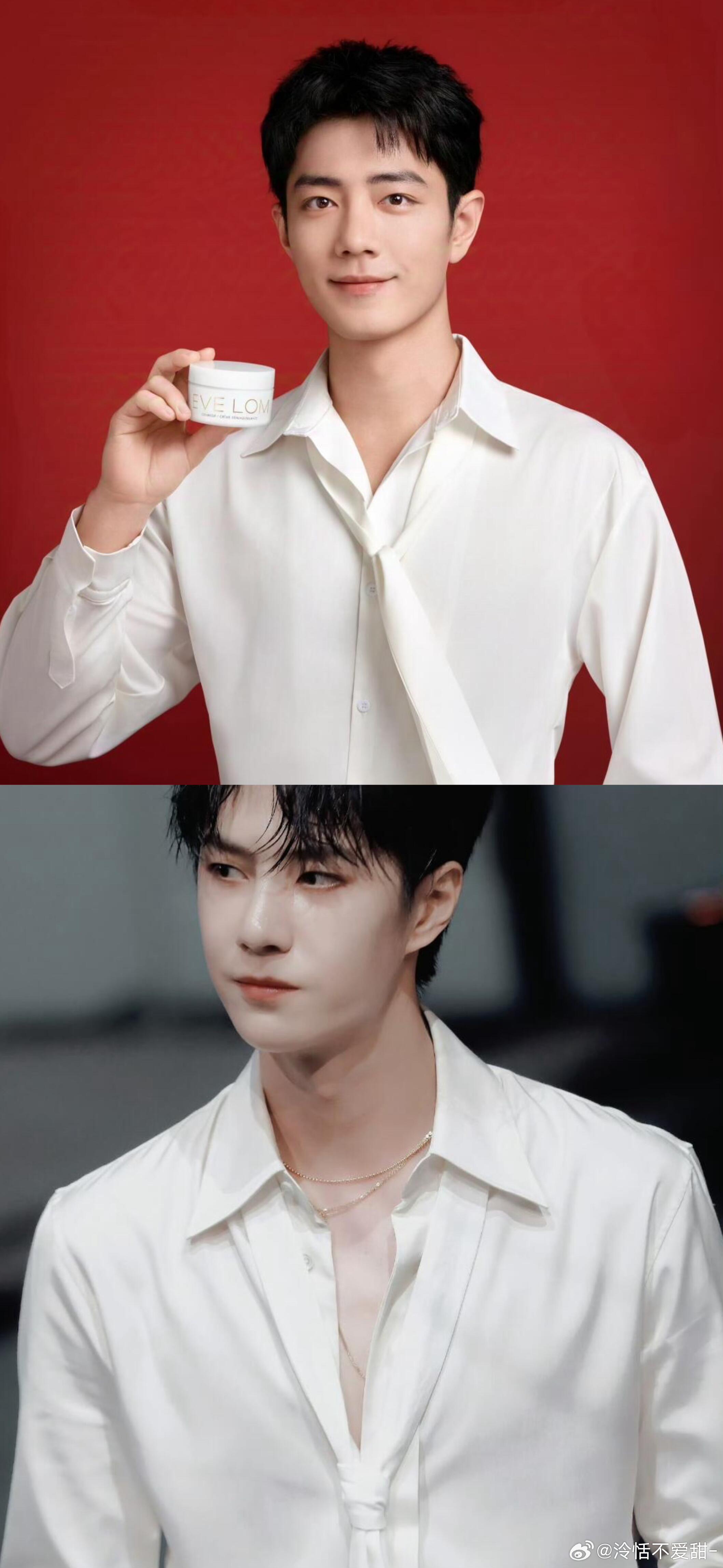 卧槽感觉肖战王一博穿的是一件衣服啊啊啊啊白色也太欲了吧🥵🥵​​​