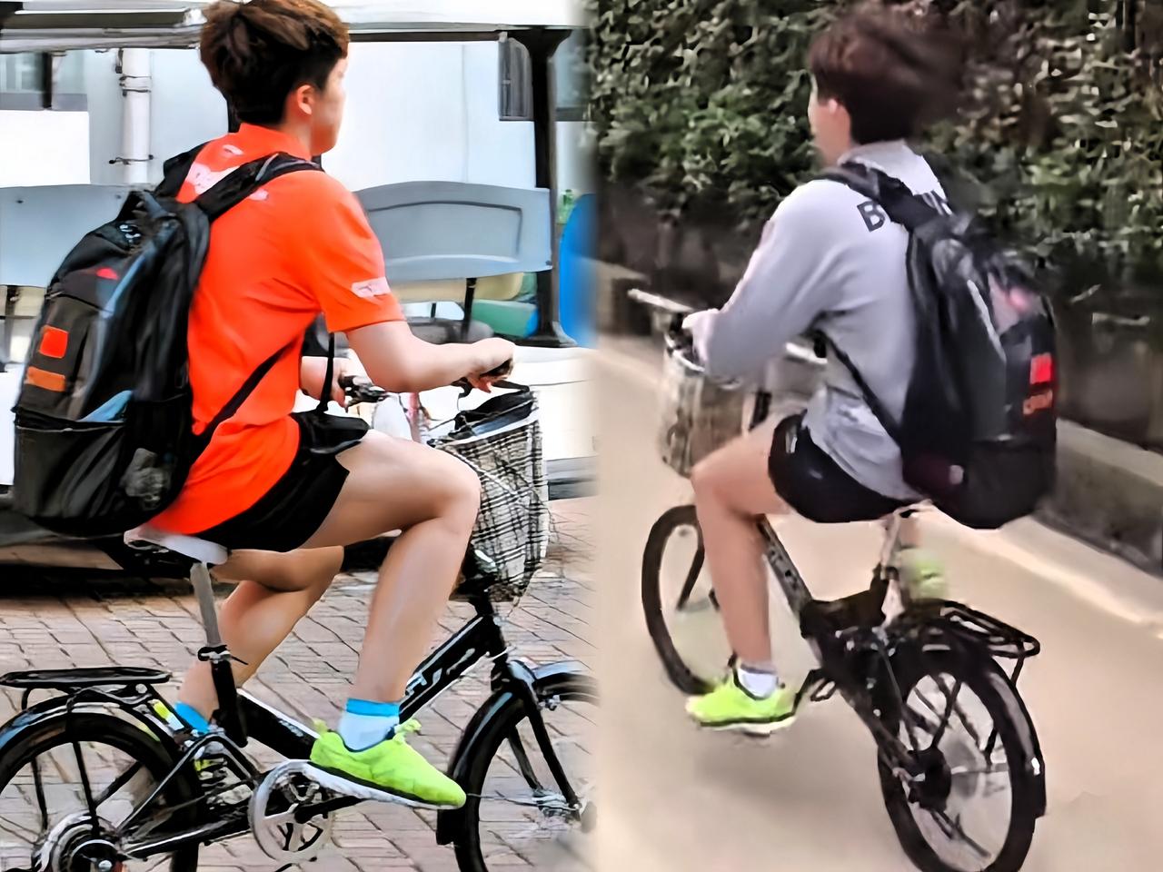 这就是王楚钦那辆"全车都会唱歌，唯独车铃哑巴"的座驾！那时候小伙子还没打出名