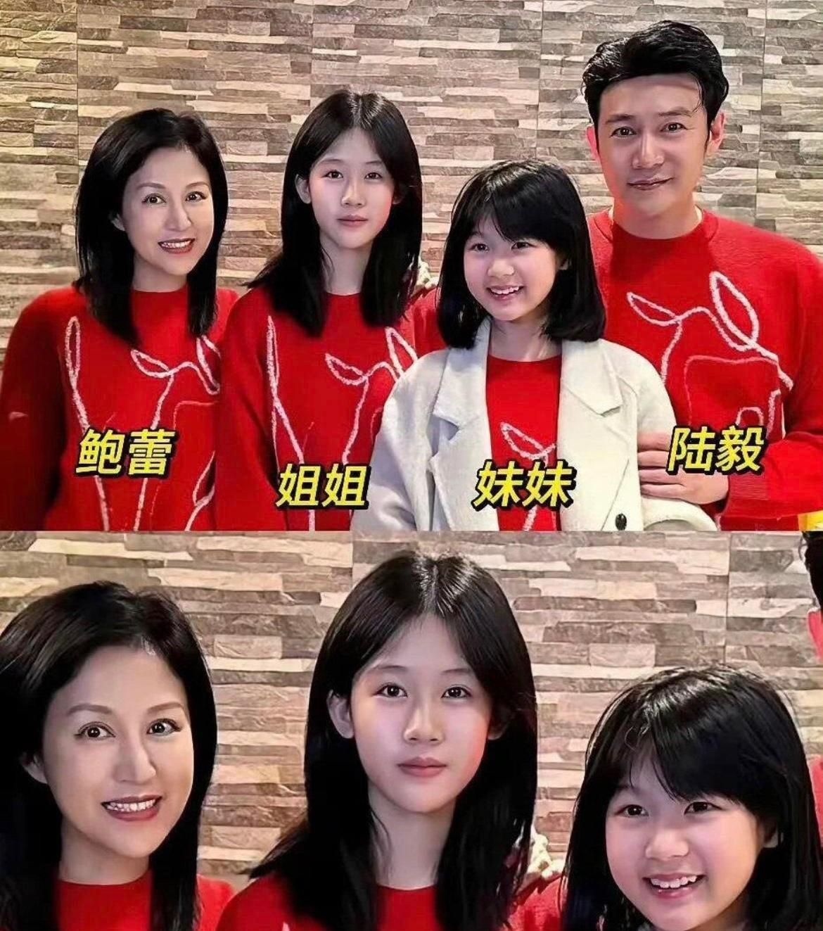 在这么多明星家庭之中，陆毅鲍蕾一家也算是一股清流了。一双女儿看起来就是被教养