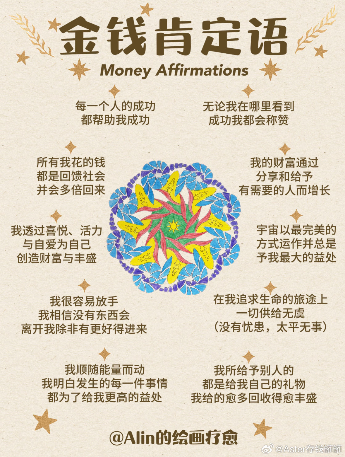 金钱肯定语，越念越有钱。财富吸引力法则​​​