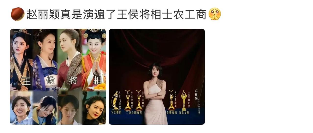 内娱只有赵丽颖演遍了王侯将相士农工商​