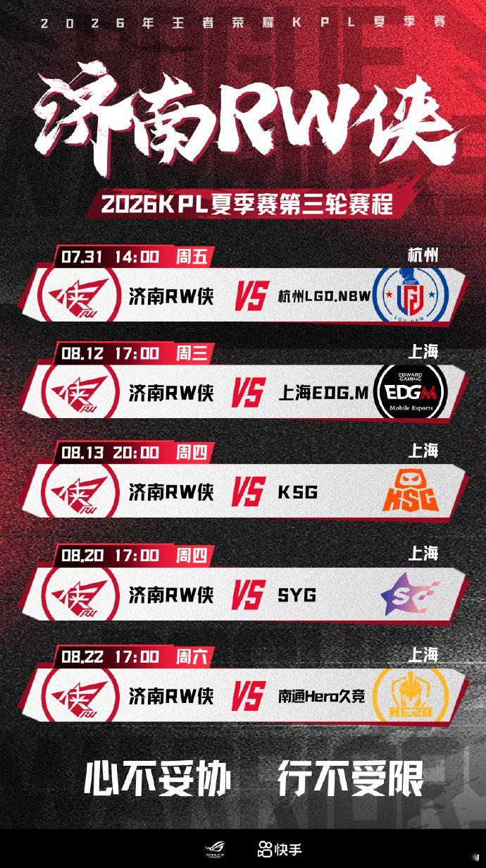 KPL夏季赛第三轮赛程首周赛程看点密集，AG对战WB、TTG交手LGDNBW都是