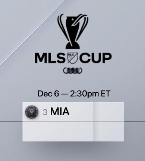 迈阿密国际将于北京时间12月7日凌晨03:30，在主场对阵西部冠军！！迈阿密国际