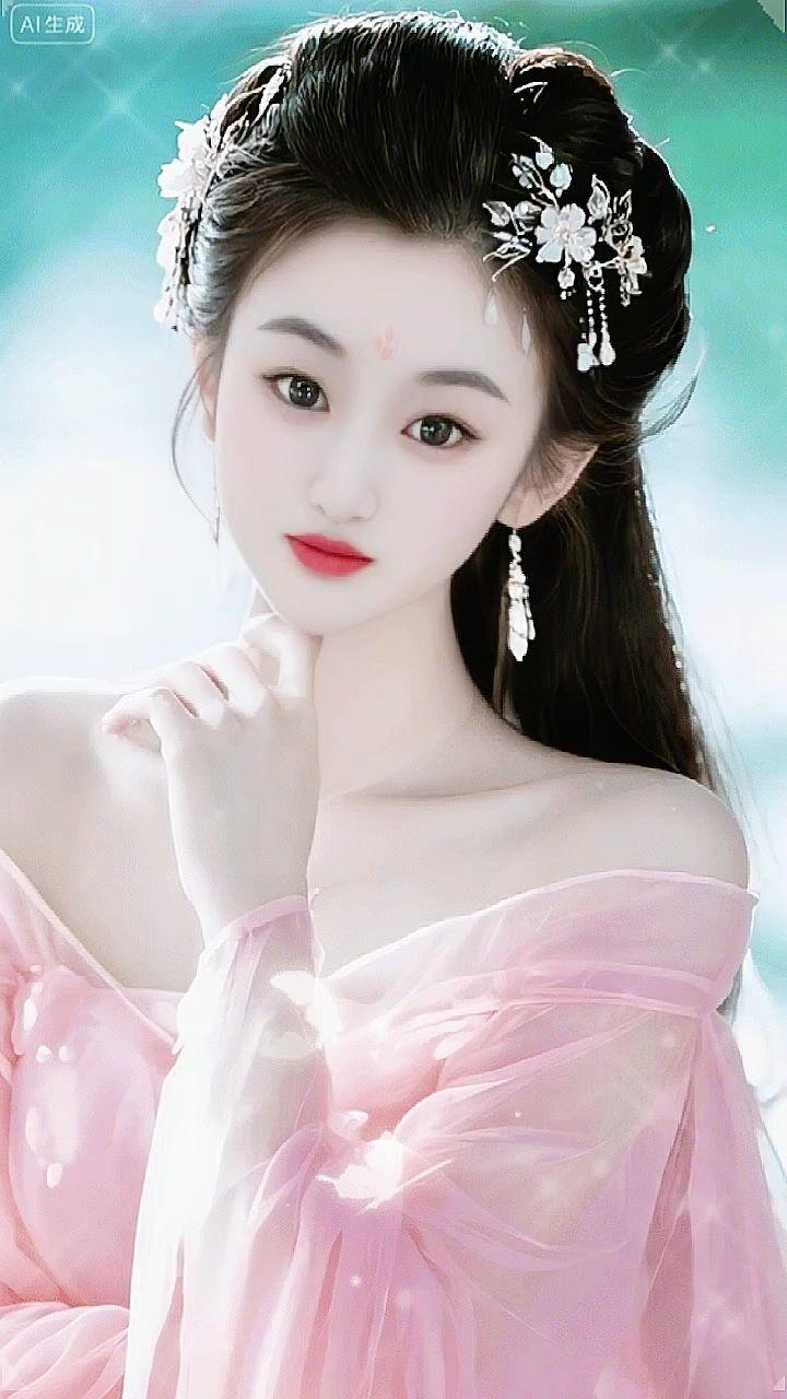 国风古韵古风美人古风汉服美如画汉服桃花妆造优雅永不过时