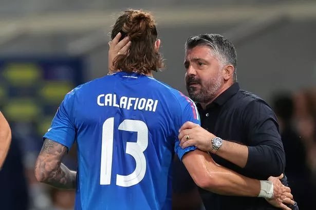 意大利队主帅加图索谈卡尔菲奥里：“我们尝试让卡拉菲奥里上场，但他遇到了一些问题。