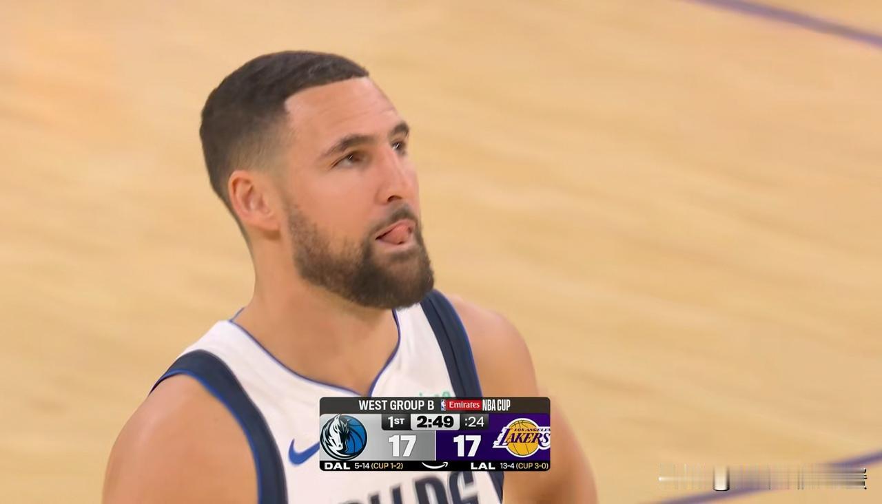 独行侠球星汤普森的防守真是一言难尽！在今天独行侠客场以119：129输给湖人的比