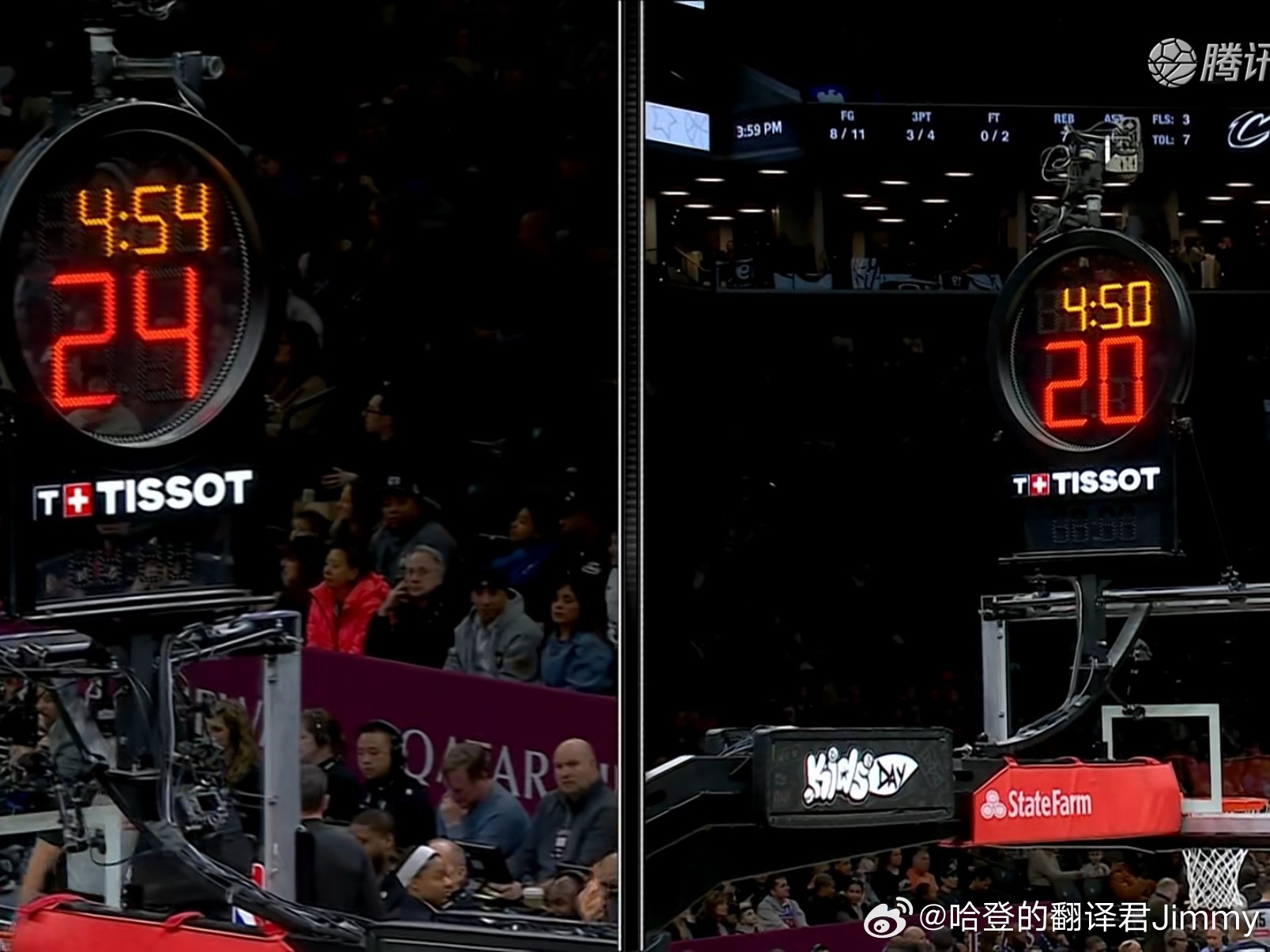 现场这个表太业余了，左边24秒，右边20秒。