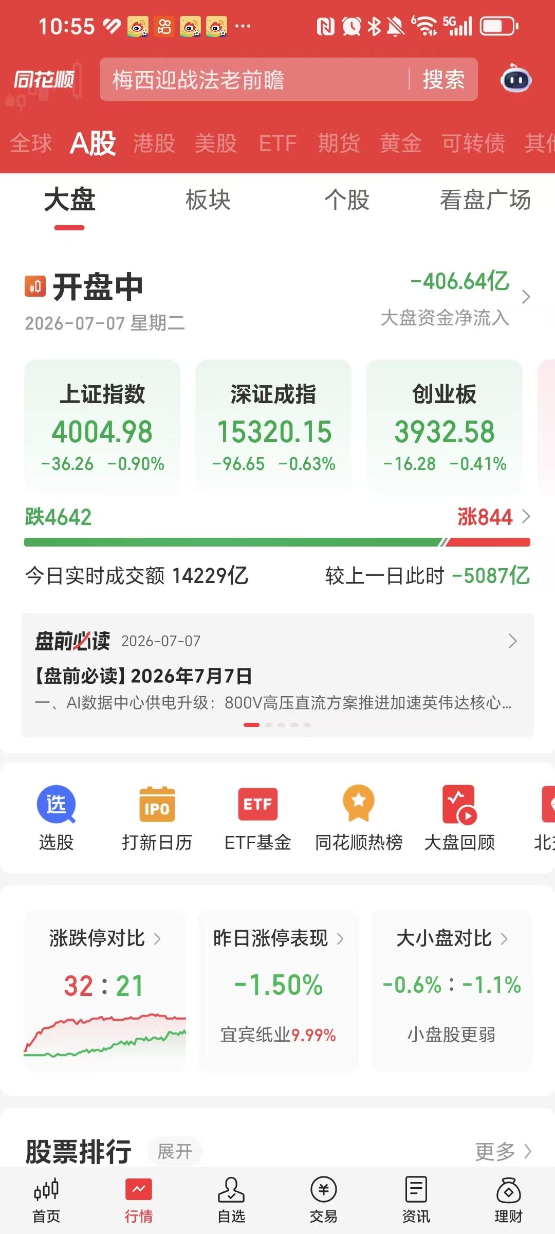 这银行股也不行啊，越看越像垃圾股，跌起来跌那么多，一点儿也不扛跌。7月7日一