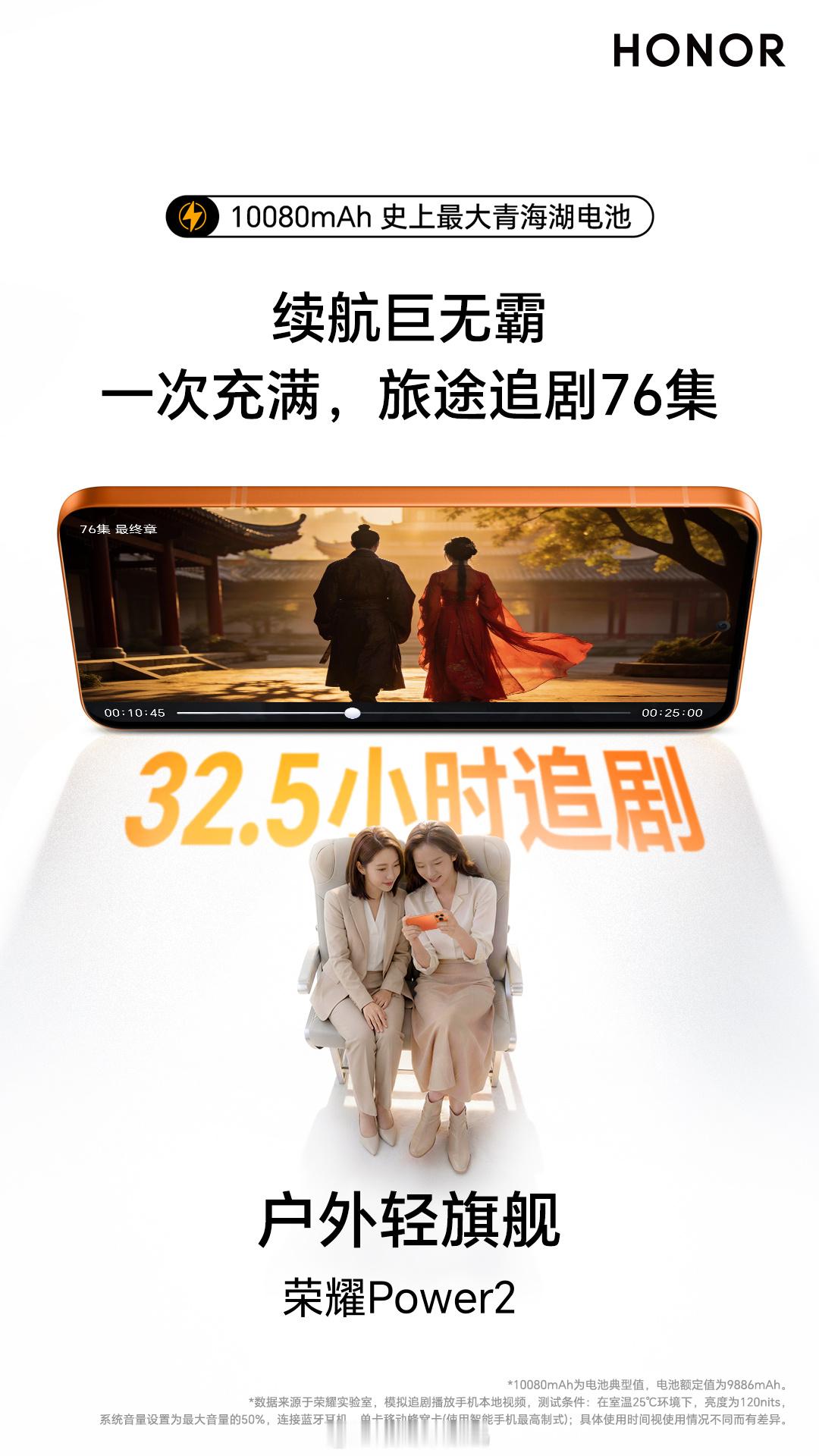 荣耀Power2是一款电池超大、续航超长、防护超强的神机，可靠又好用