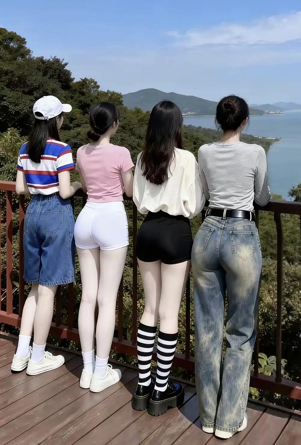 从左到右只看背影的话，你最喜欢第几个？