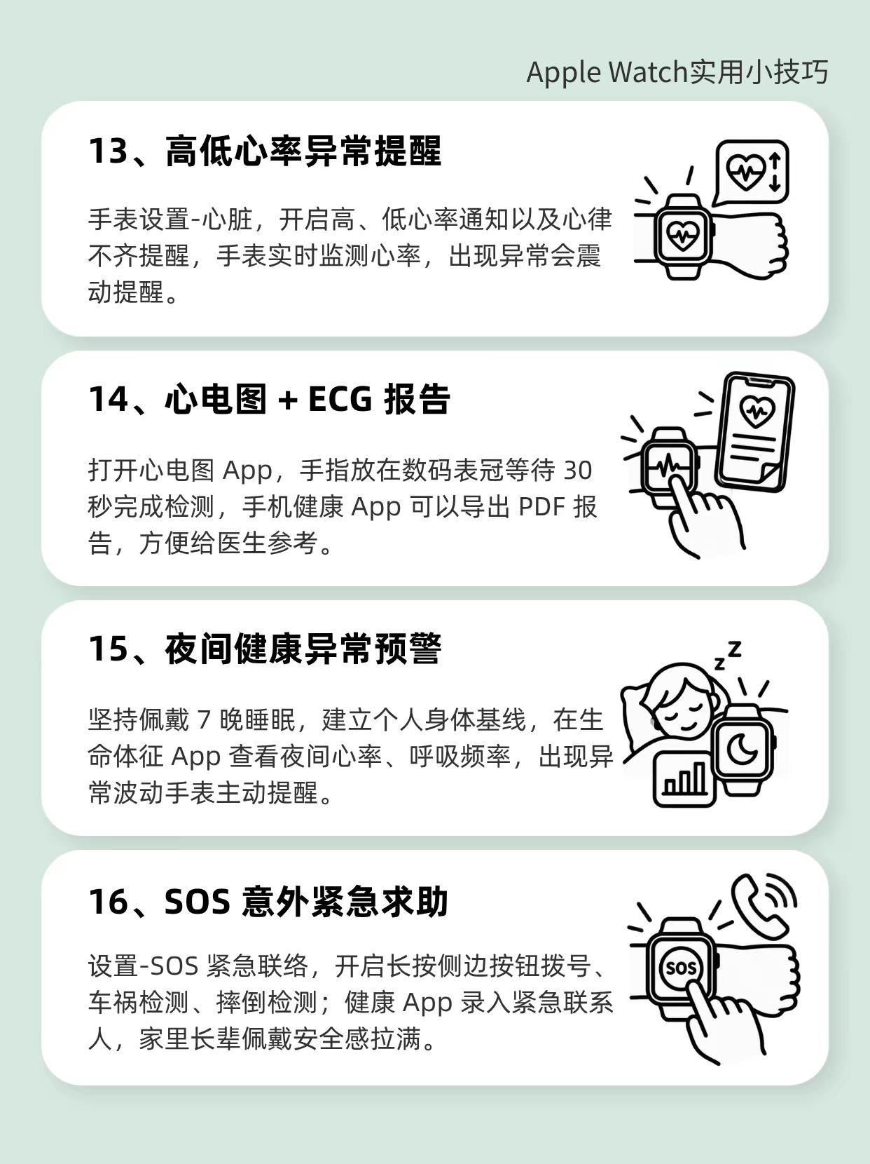 别浪费你的AppleWatch‼️24个必学技巧AppleWatch苹果手表iWatch智能穿戴