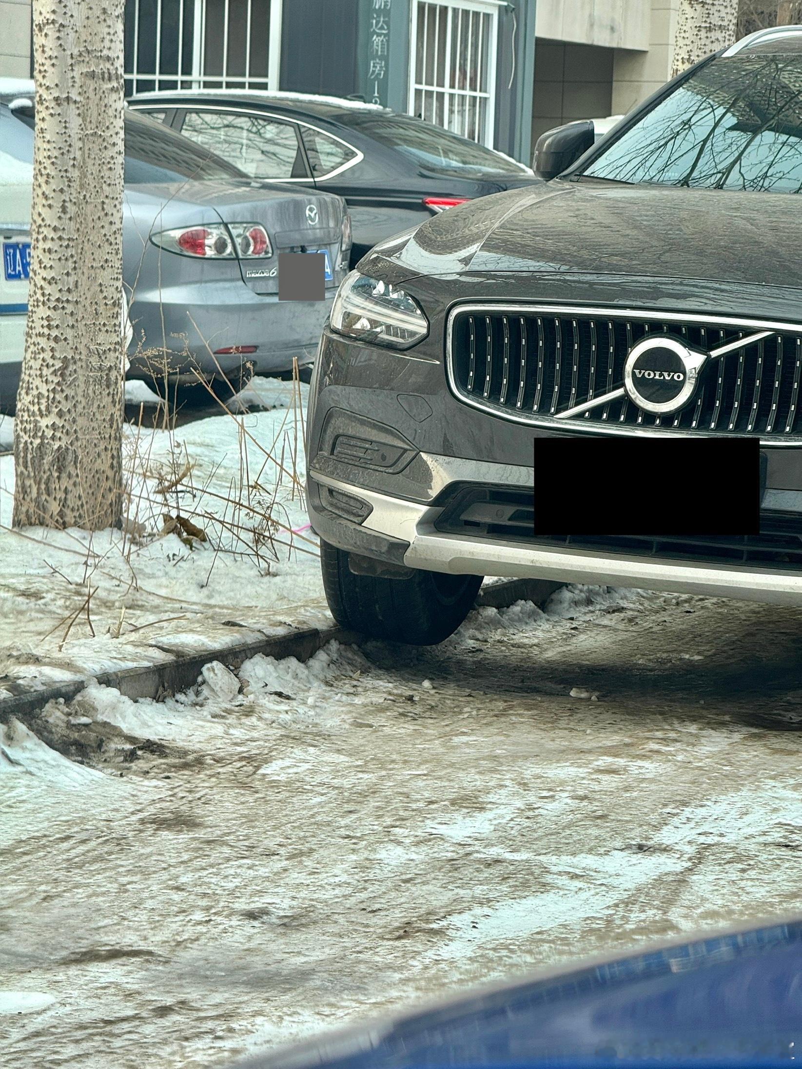 这么停车不难受吗，我很好奇车主一点也感觉不到异样吗，我想给他抬下来