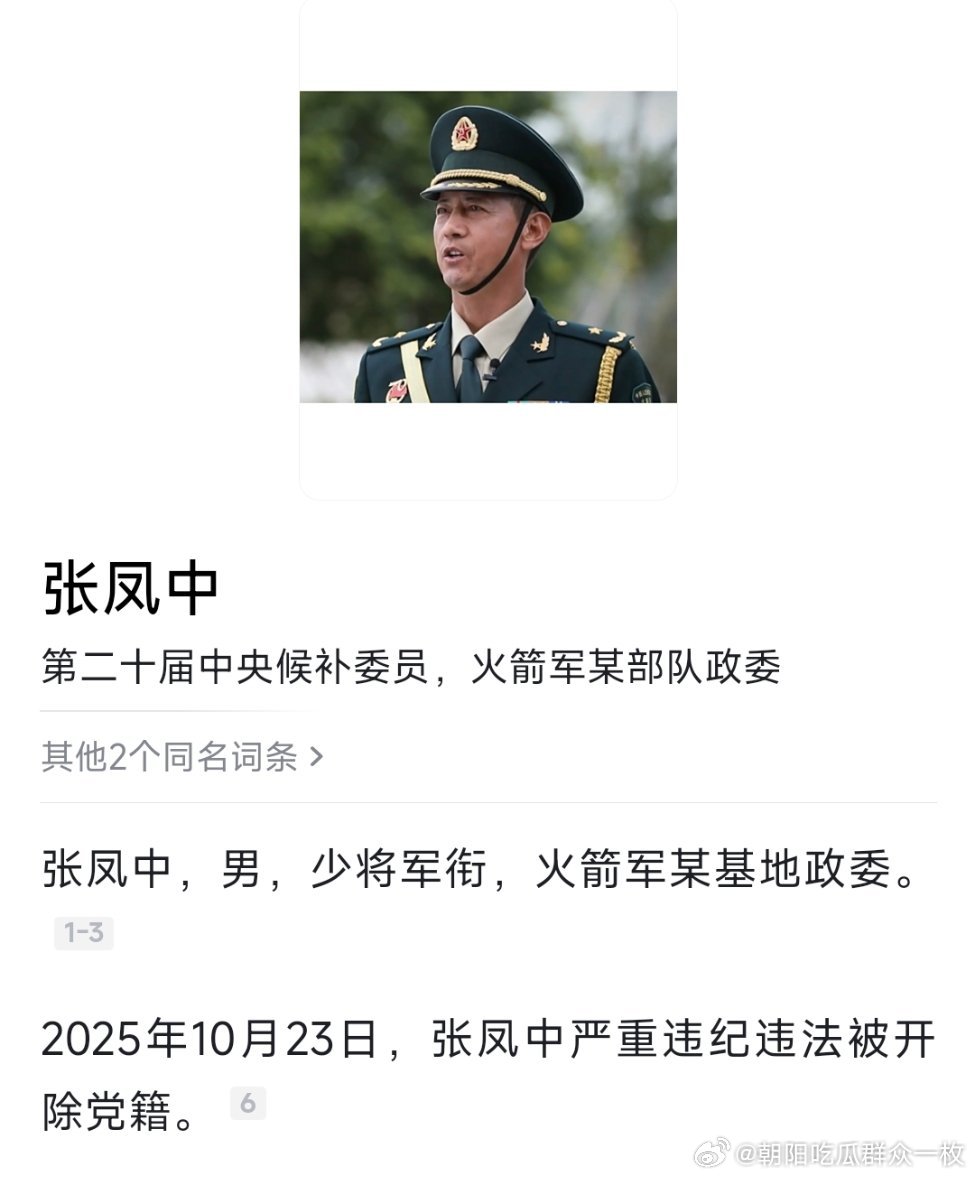 公报披露，张凤中严重违纪违法被开除党籍。热点现场​​​