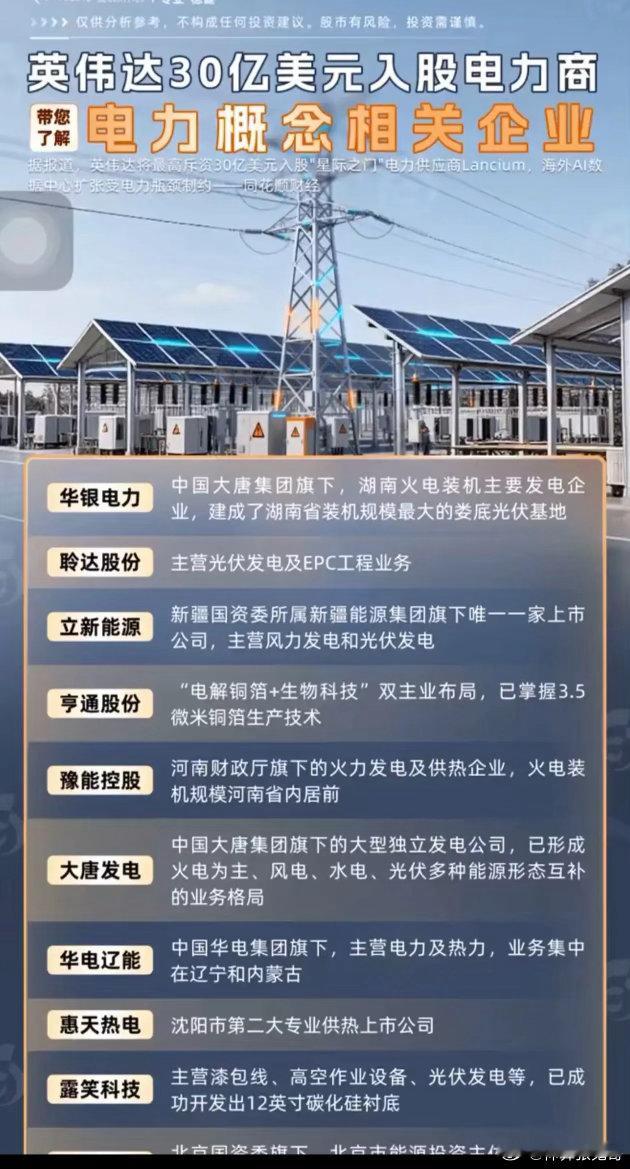 重磅信号！英伟达豪掷30亿美元入局电力，电力赛道风口来袭英伟达计