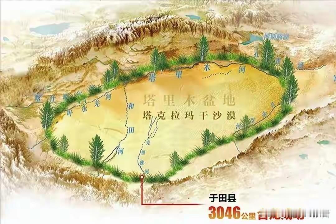 3046公里。绕塔克拉玛干沙漠一圈，刚好这么长。2024年底，这条绿色防护带
