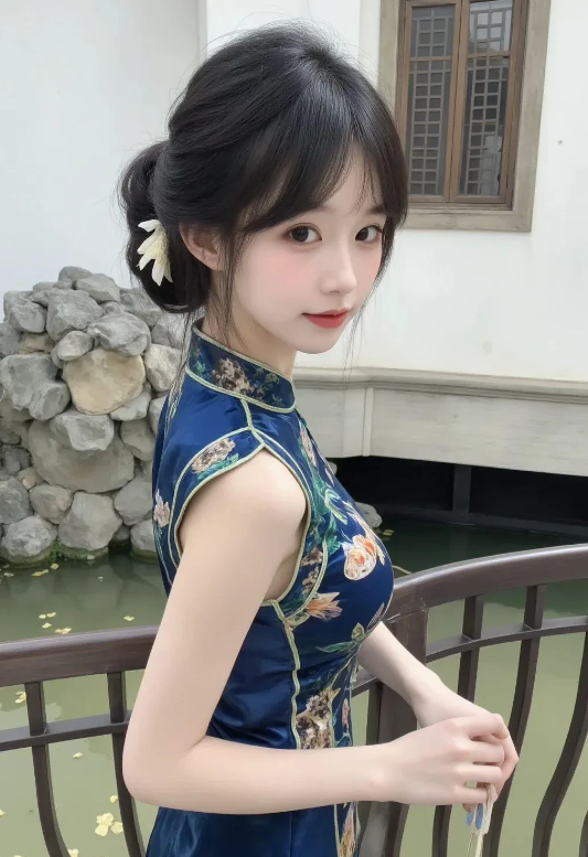 清冷感旗袍美女，你喜欢吗