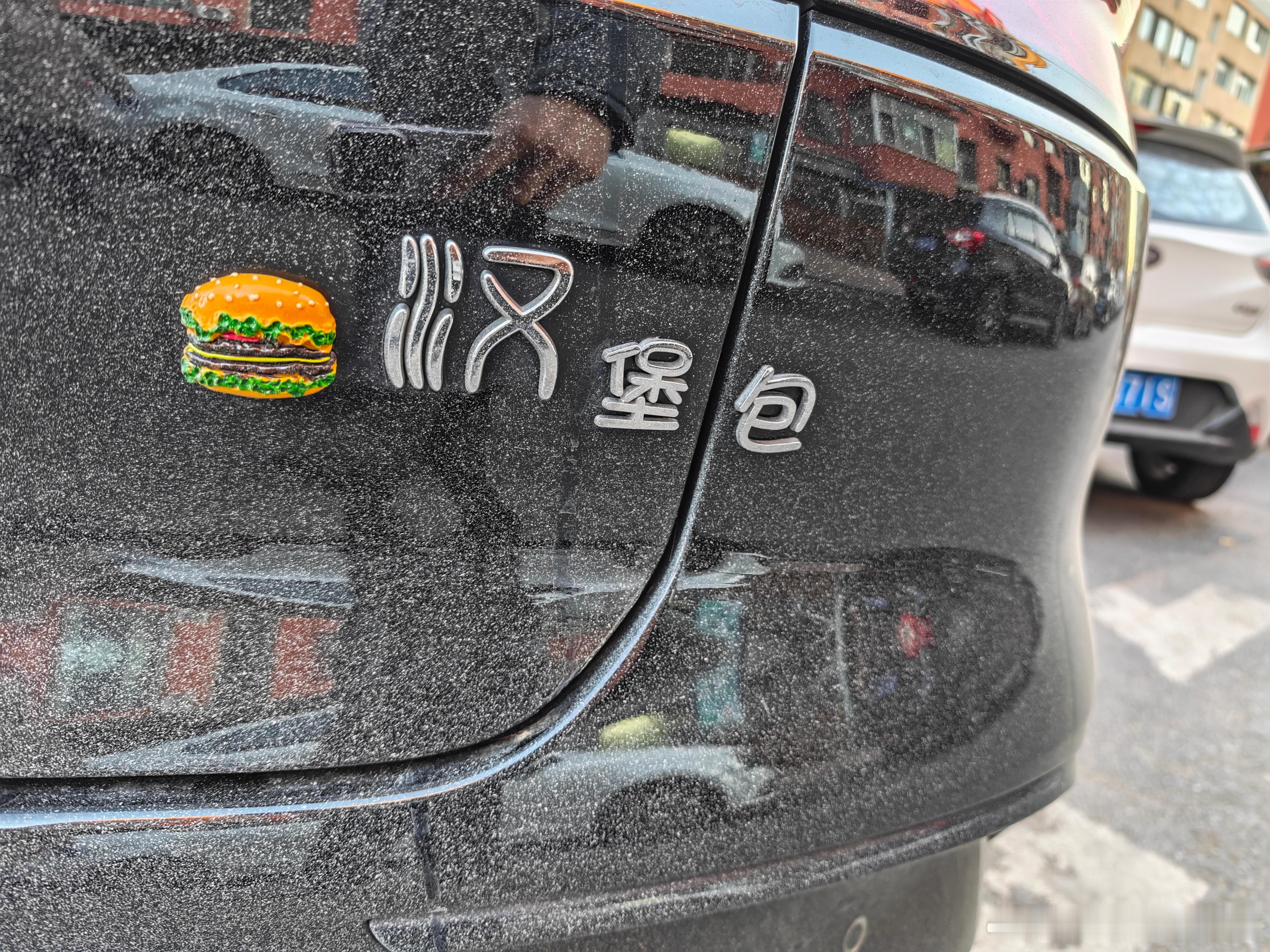 这个比亚迪汉ev车主很会玩🍔
