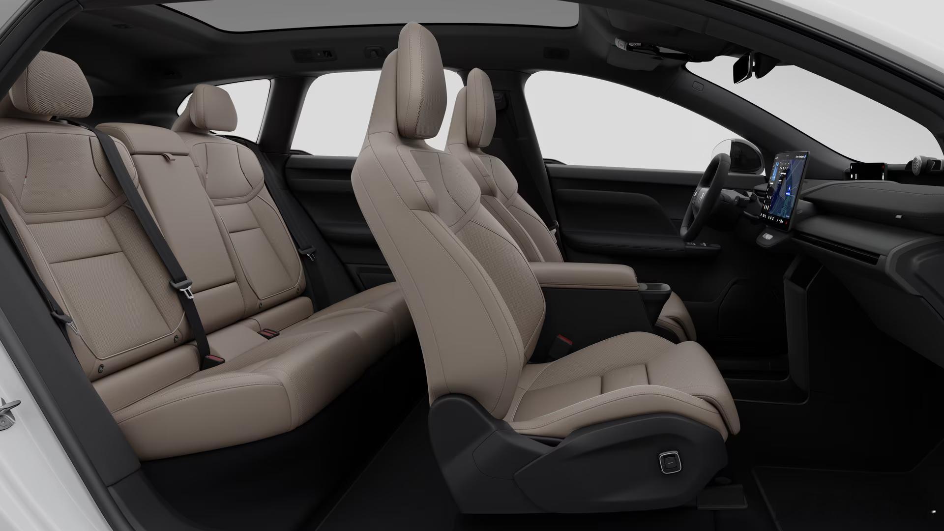 沃尔沃EX60内饰一共四色，材质又可以多种选择1、Rye黑麦图1羊毛混纺座椅