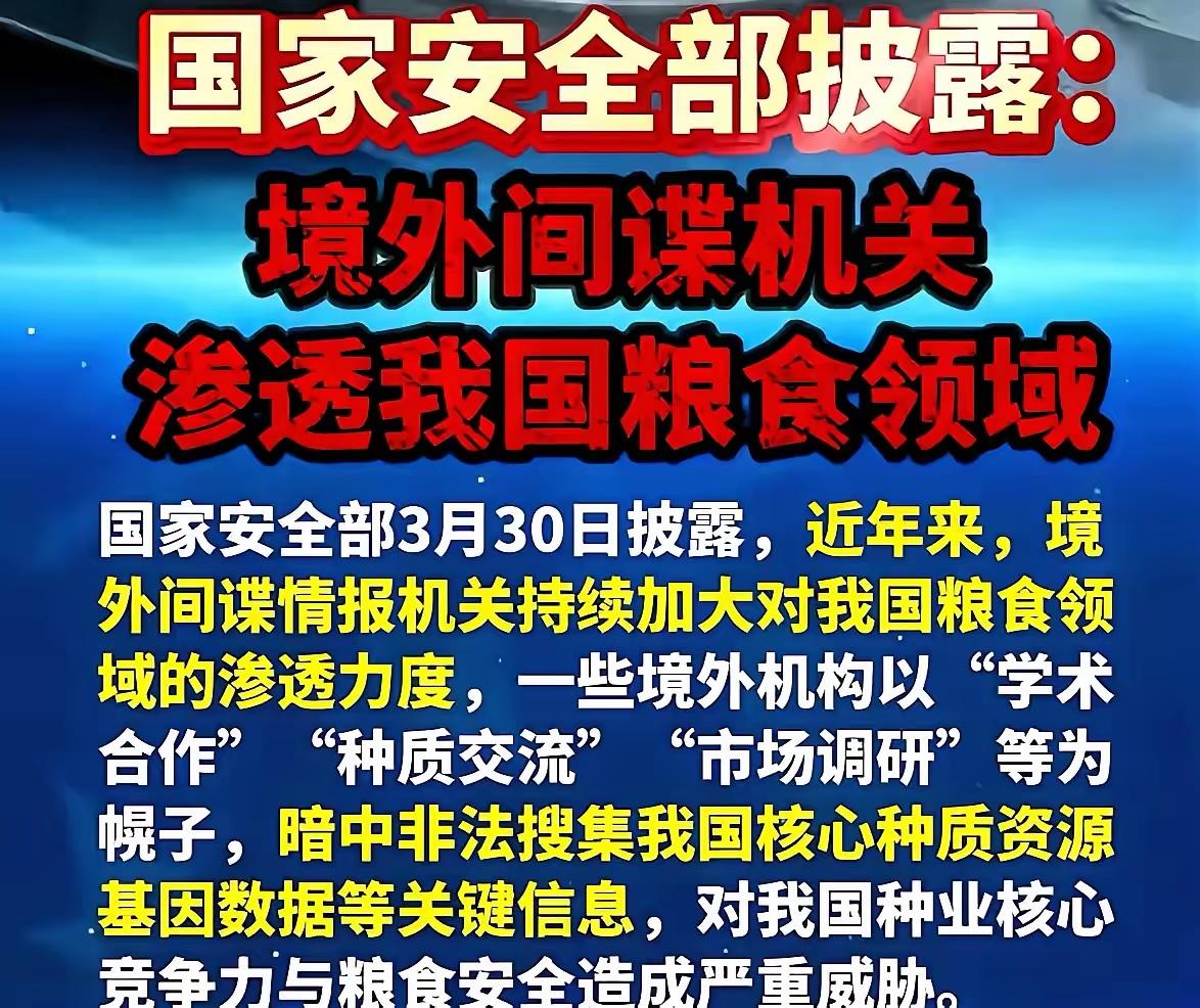 总以为间谍都在写字楼里窃取图纸，谁曾想人家早就全扑在黄土地上了。境外机构披着