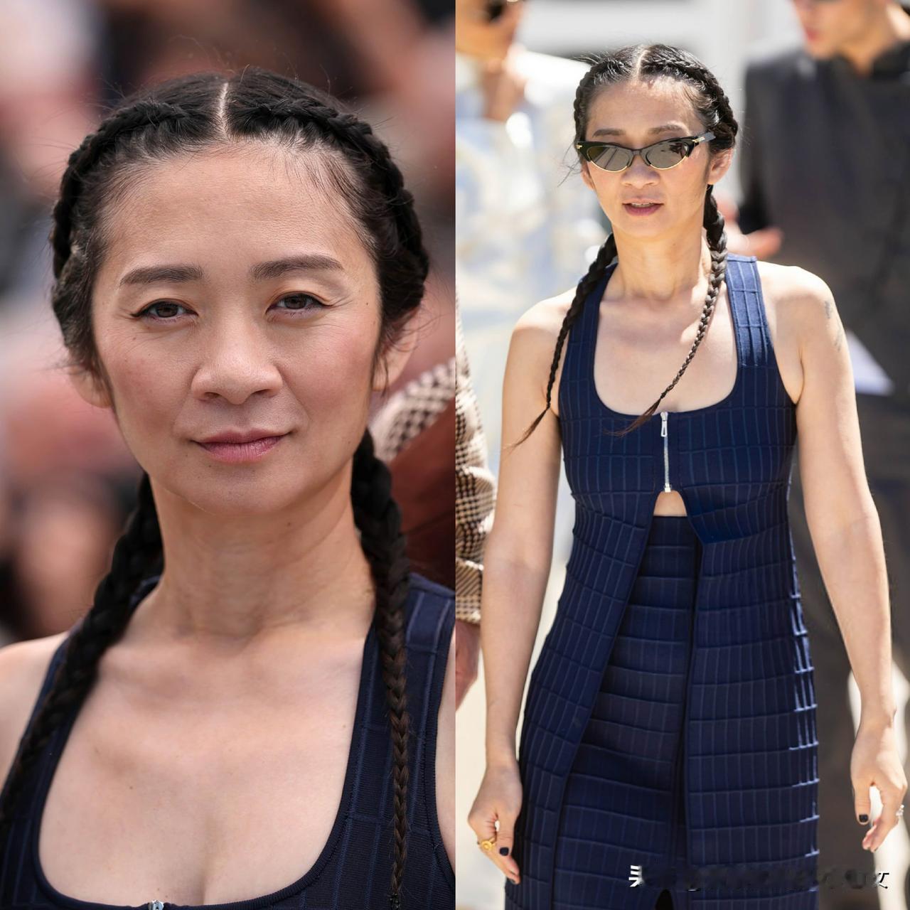 赵婷素颜亮相戛纳，打扮随性却稳站C位，作品是她最大的底气！就在刚刚的第79届戛