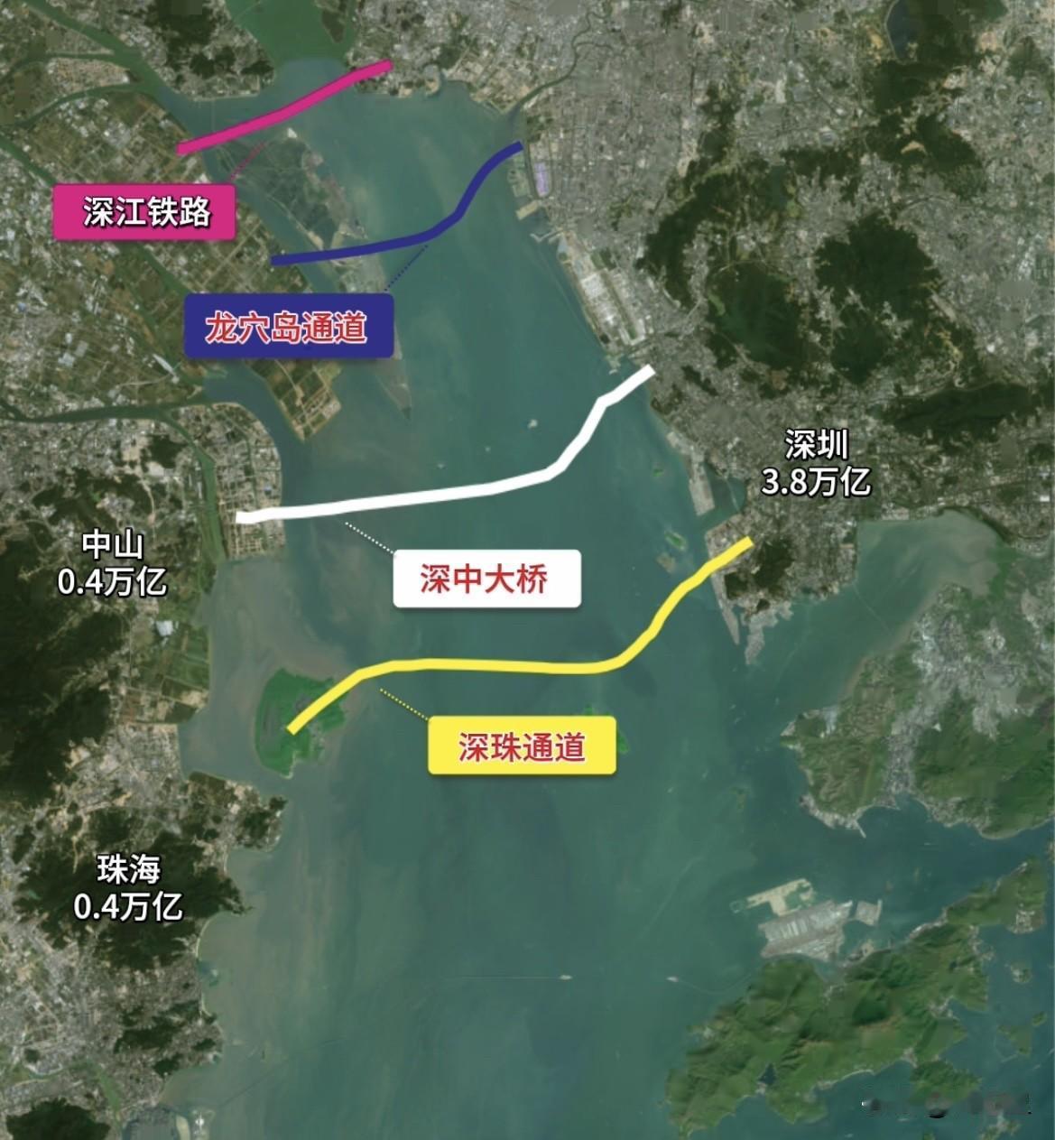 深圳为何铁了心要跨过珠江口，并狂砸500亿资金修建规划四条过江通道？你看深中通道