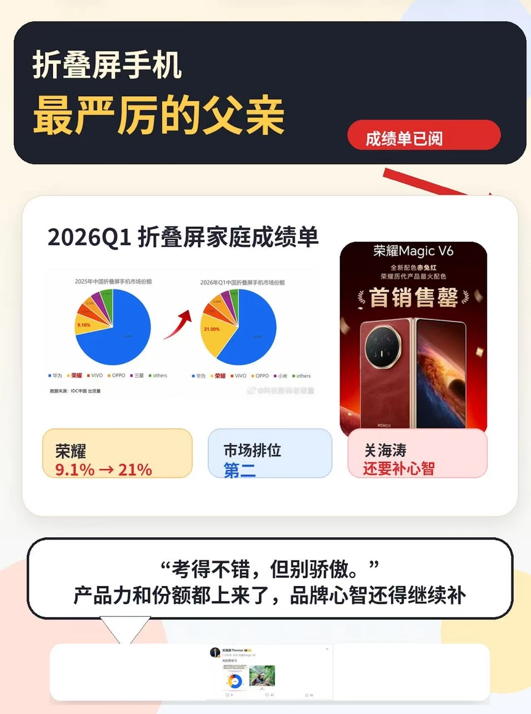 折叠屏手机最严厉的父亲来了