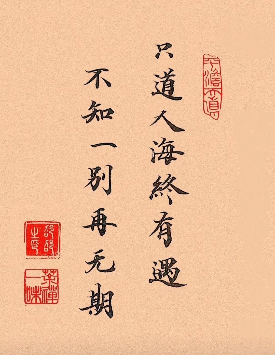 只道人海终有遇，不知一别再无期。我们总轻易相信来日方长，却忽略世事无常，聚散不由