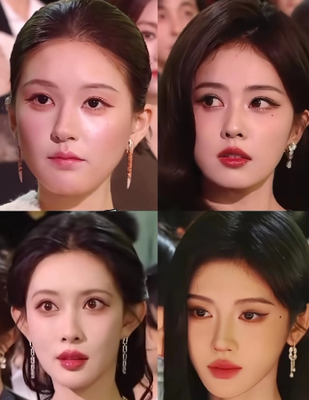 内娱新四美，个人审美露思是美的，但妆容看的怪怪的，赵露思的脸都僵硬了。苹果机和