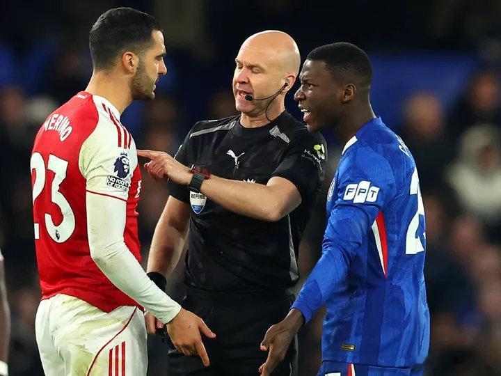 【停赛3场】切尔西中场凯塞多在对阿森纳的比赛中踩踏梅里诺吃到红牌，他将因此缺席3