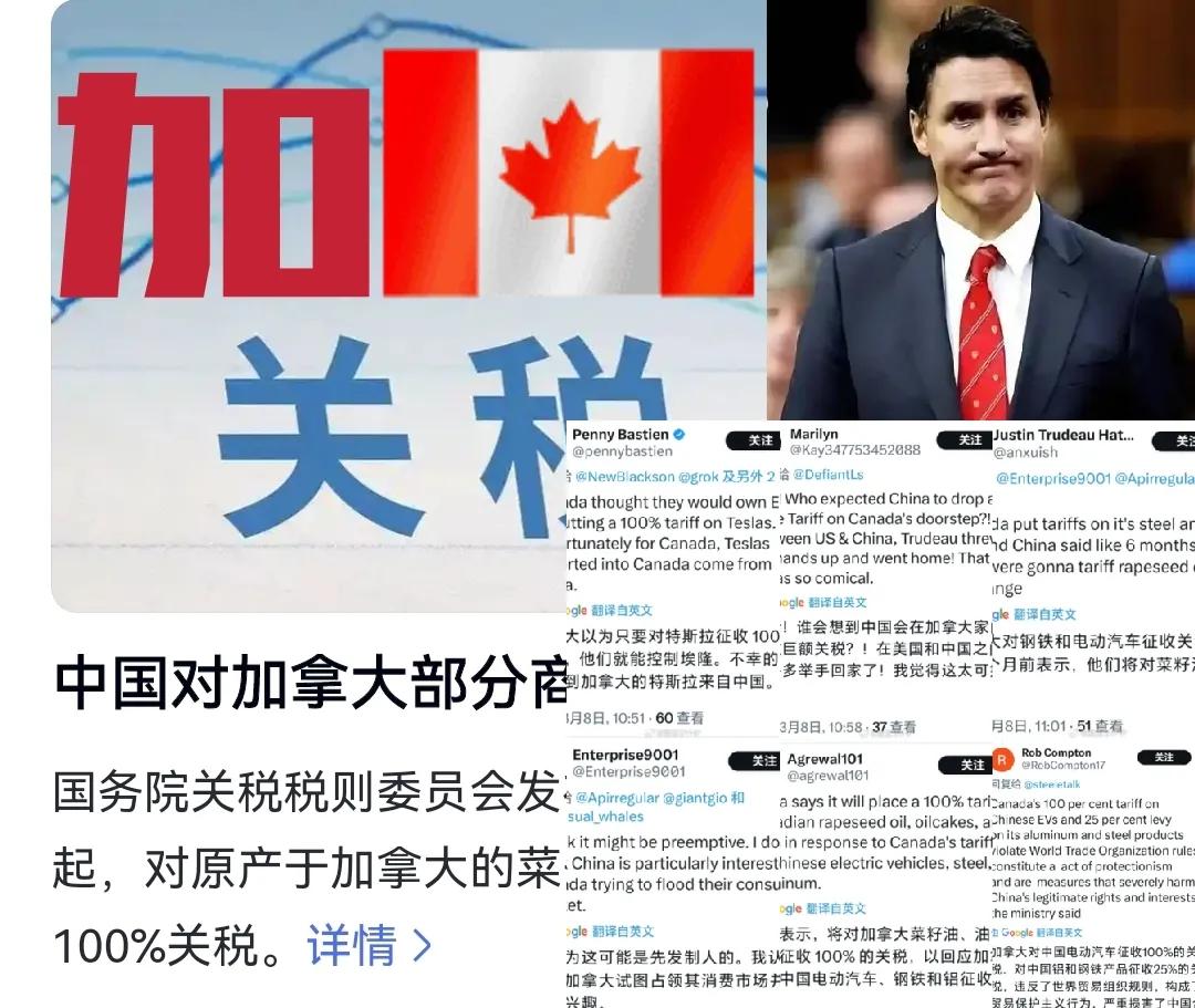 中国反击加拿大征收100%关税，加拿大网友反应绝了，大骂特鲁多该死。很多加拿大人