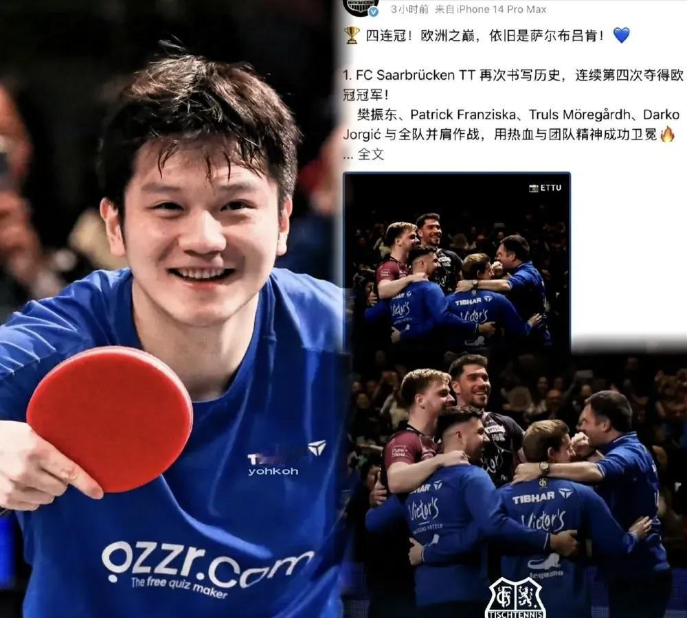 这就是樊振东，全网都在为他鸣不平，他却默默把责任揽在自己身上最近，樊振东的一条