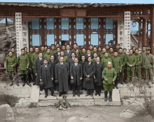 1912年3月29日，南京愚园（胡家花园）春晖堂前拍摄的饯别合影，定格了孙中山即