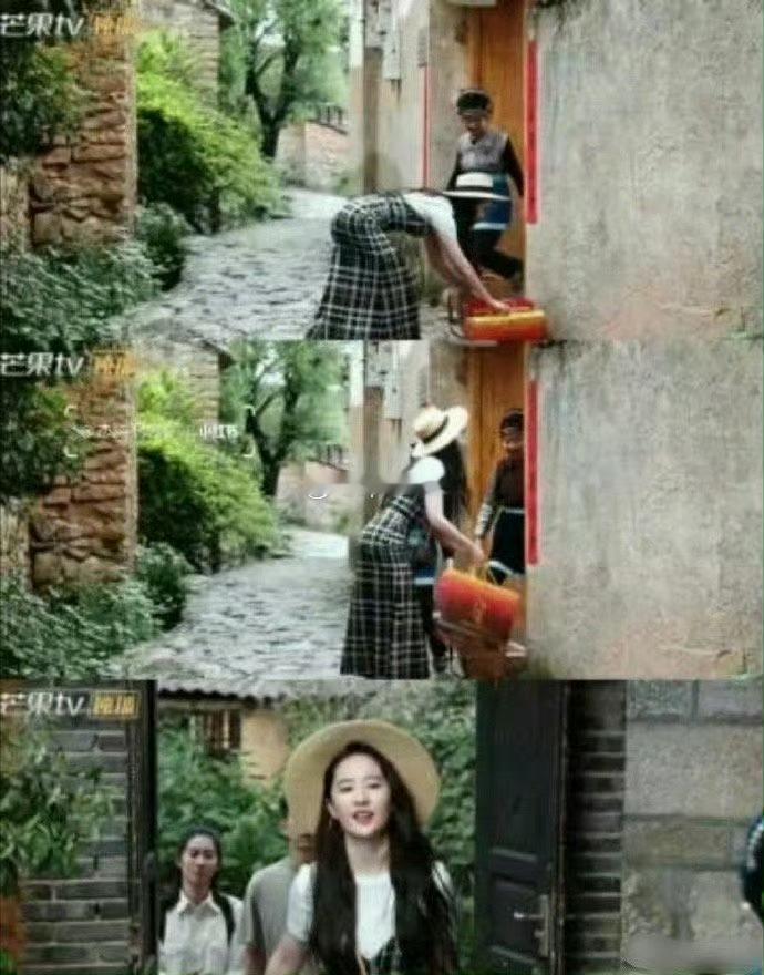 刘亦菲瘦了，刘亦菲教我们：弯腰拿东西不要弯腰，要屈髋，自然养成好的仪态蹲下去都不